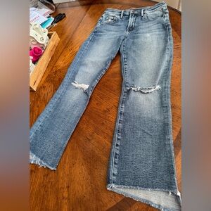 Mother the insider Crop Step Fray size 25